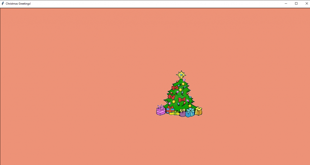 Card with random color and Christmas tree