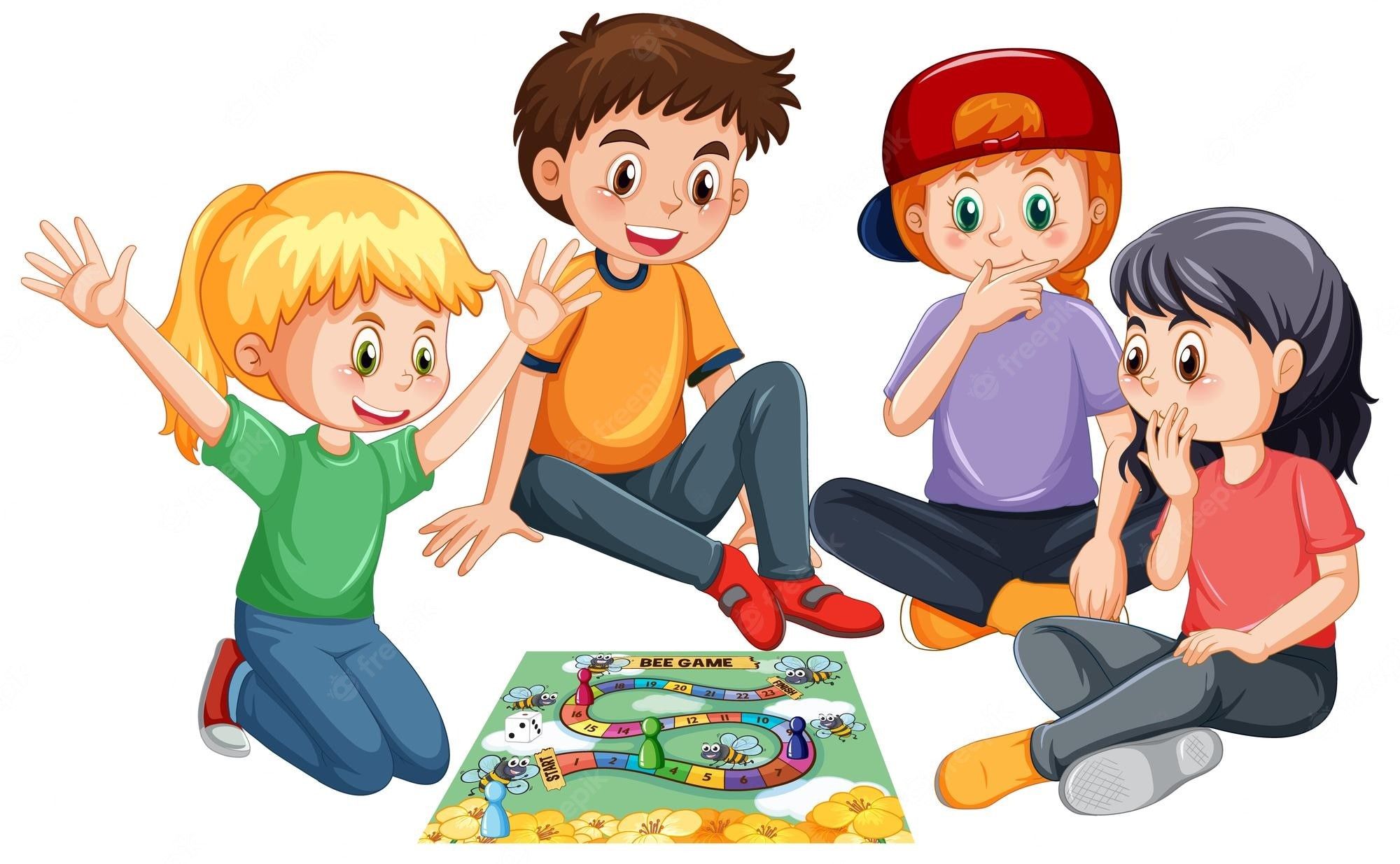 Young People Playing Board Games